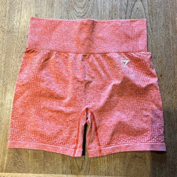 Gymshark Pants - Gymshark Vital Seamless Shorts - Orange Marl - Size Medium